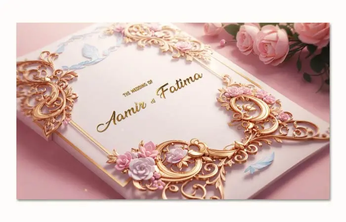 Unique 3D Islamic Wedding Invitation Card Slideshow